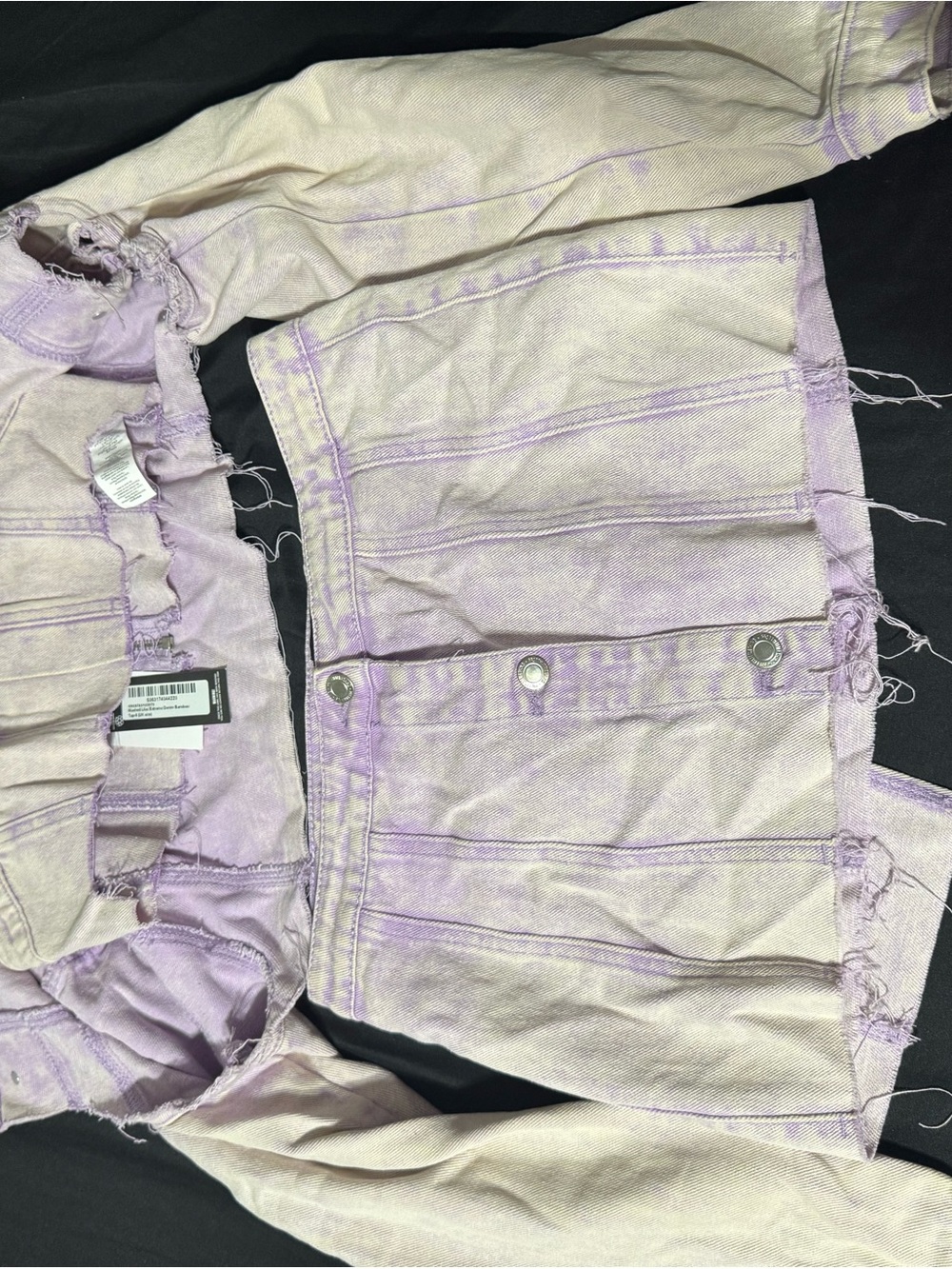 PrettyLittleThing Lilac Denim Button-Front Skirt